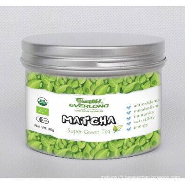 Matcha Super Green Tea Powder Style japonais 100% Organic EU Nop Jas Certifié Small Order Disponible (T2)